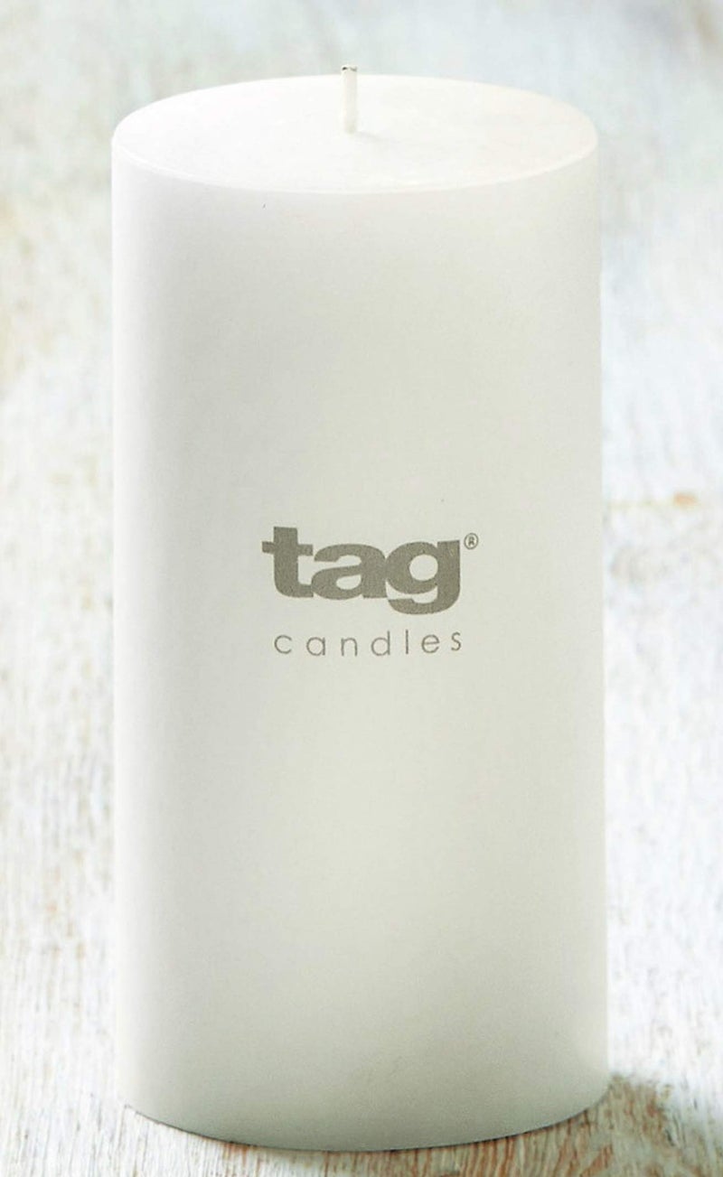 TAG Chapel 3X6 White Pillar Paraffin Wax Candle Unscented Drip-Free Long Burning 85 Hours for Home Decor Wedding Parties 3x6 White - Image 2